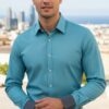 Camisa Azul Turquesa ML