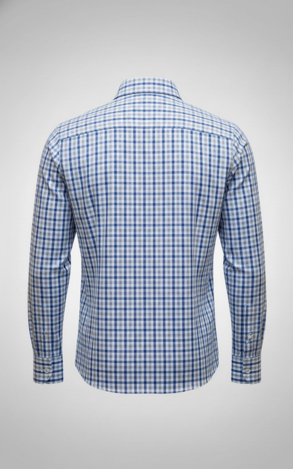 Camisa-Cuadros-Azul-Gris-ML-SS01005-Detras