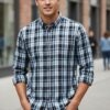 SS Camisa Azul y Negro ML